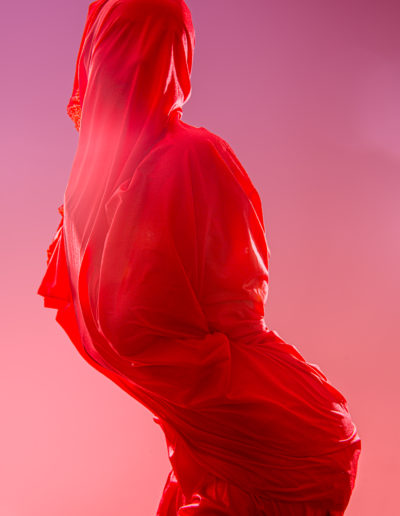 Photograph With Red Fabric